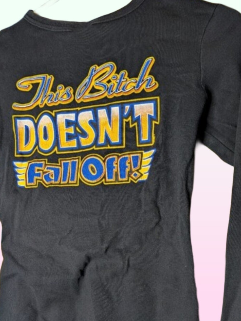 Vintage Y2K 2004 Daytona Bike Week Long Sleeve Tee S Black Biker "This B*tch..."